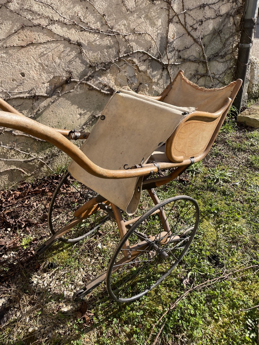 Antique Folding Stroller With Weatherproof Cover -photo-6