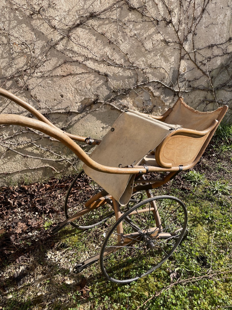 Antique Folding Stroller With Weatherproof Cover -photo-7