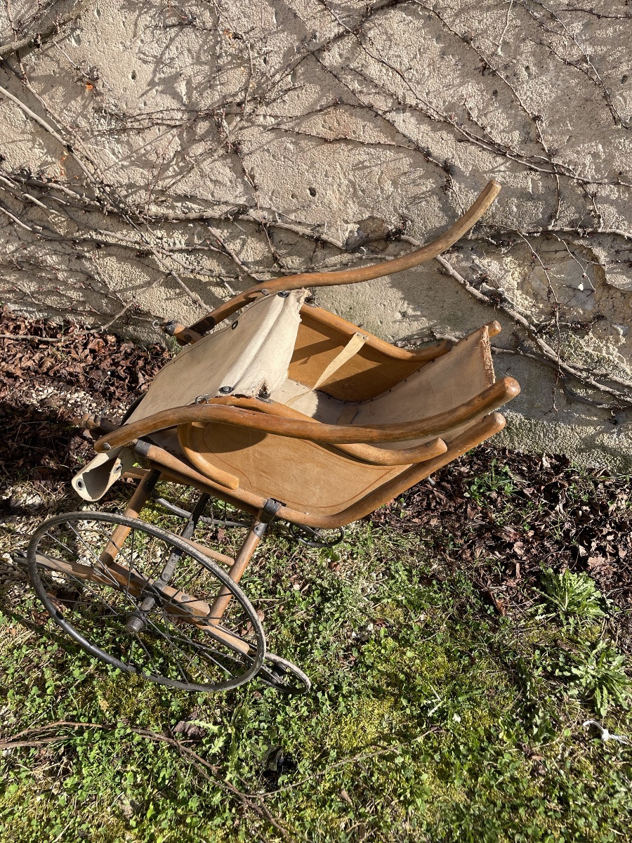 Antique Folding Stroller With Weatherproof Cover -photo-8