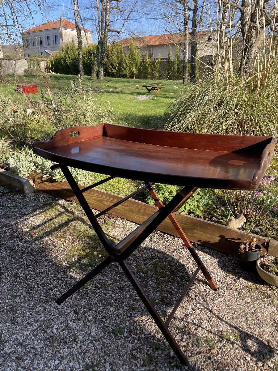 Oversized Solid Mahogany Butler's Tray, 19th Century -photo-3