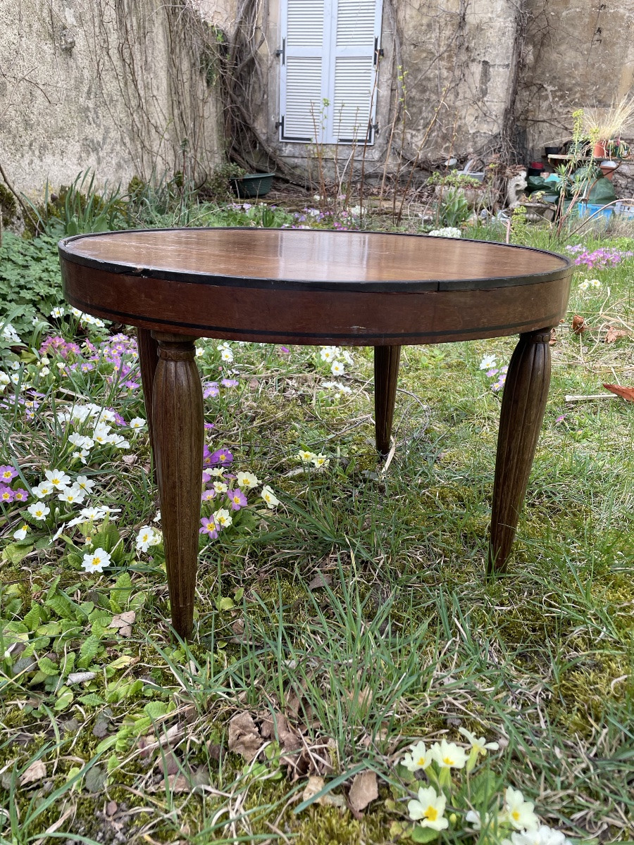 Art Deco Pedestal Table Attr To Majorelle -photo-2