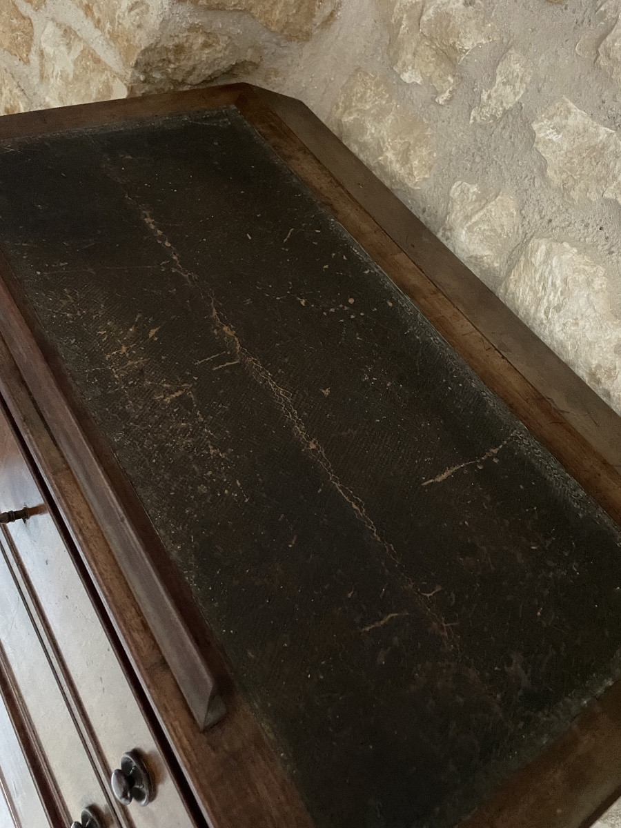Meuble Cartonnier Ou De Notaire En Acajou Et Placage XIX Siècle-photo-2