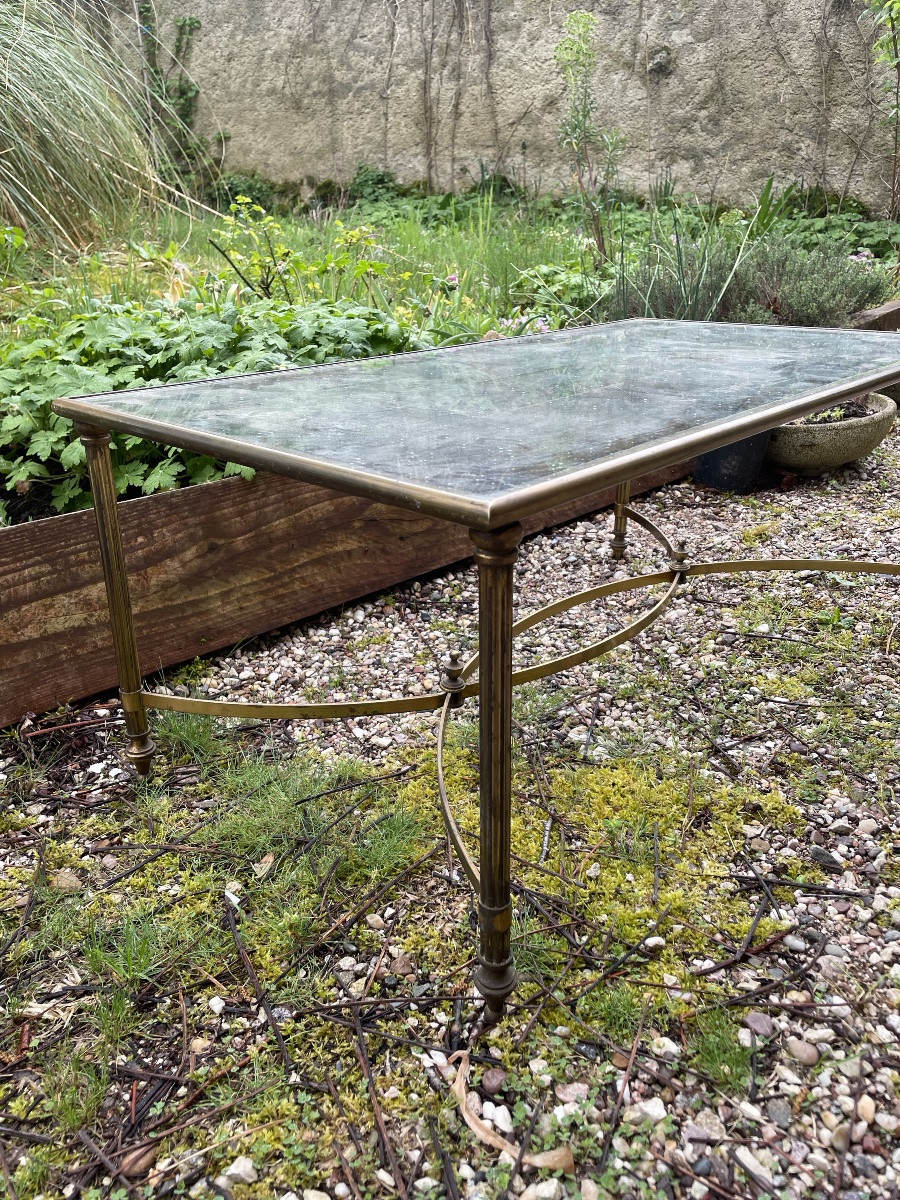Table Basse Bronze Et Laiton Doré Dlg De Maison Jansen-photo-4