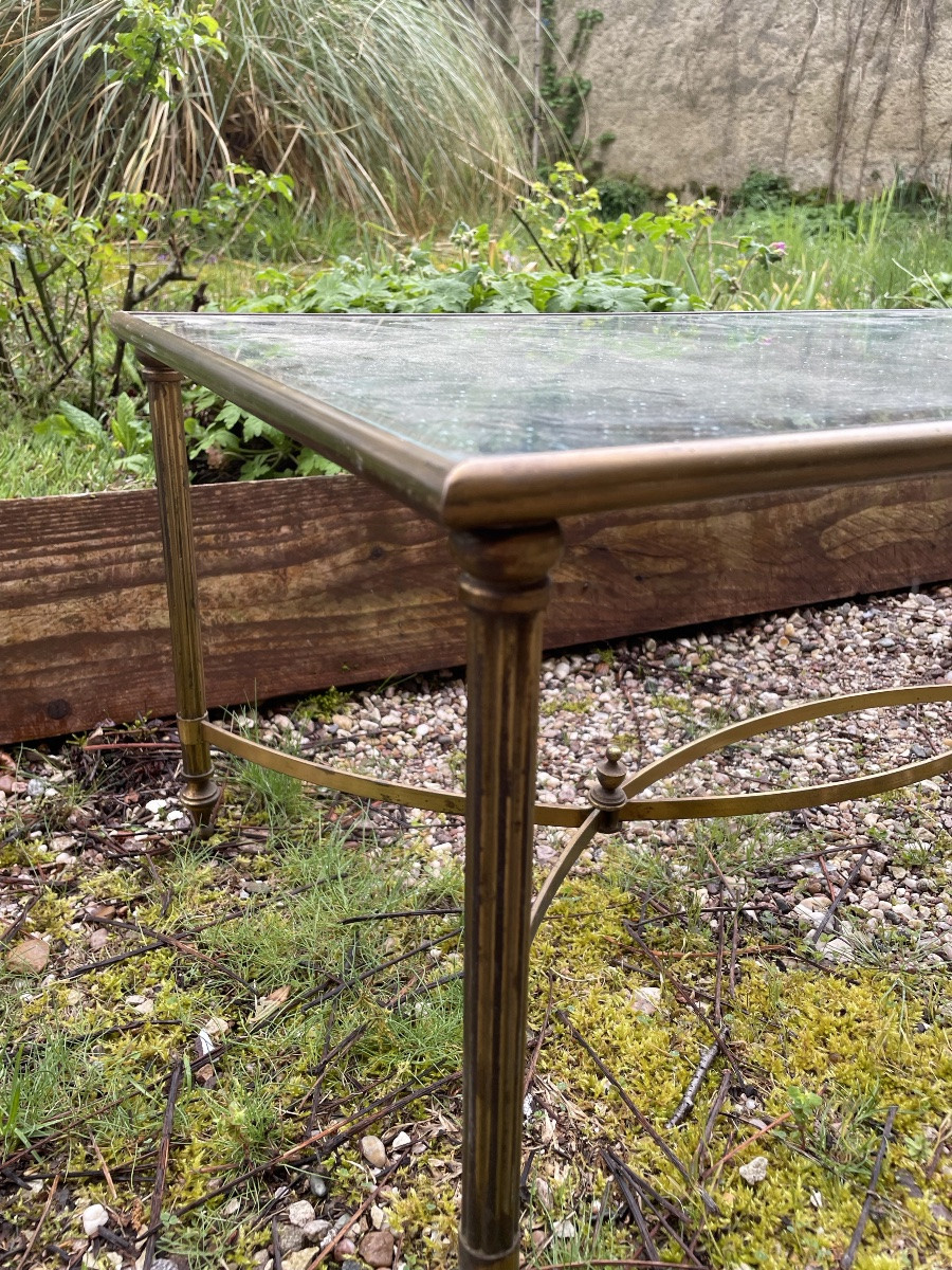 Table Basse Bronze Et Laiton Doré Dlg De Maison Jansen-photo-6