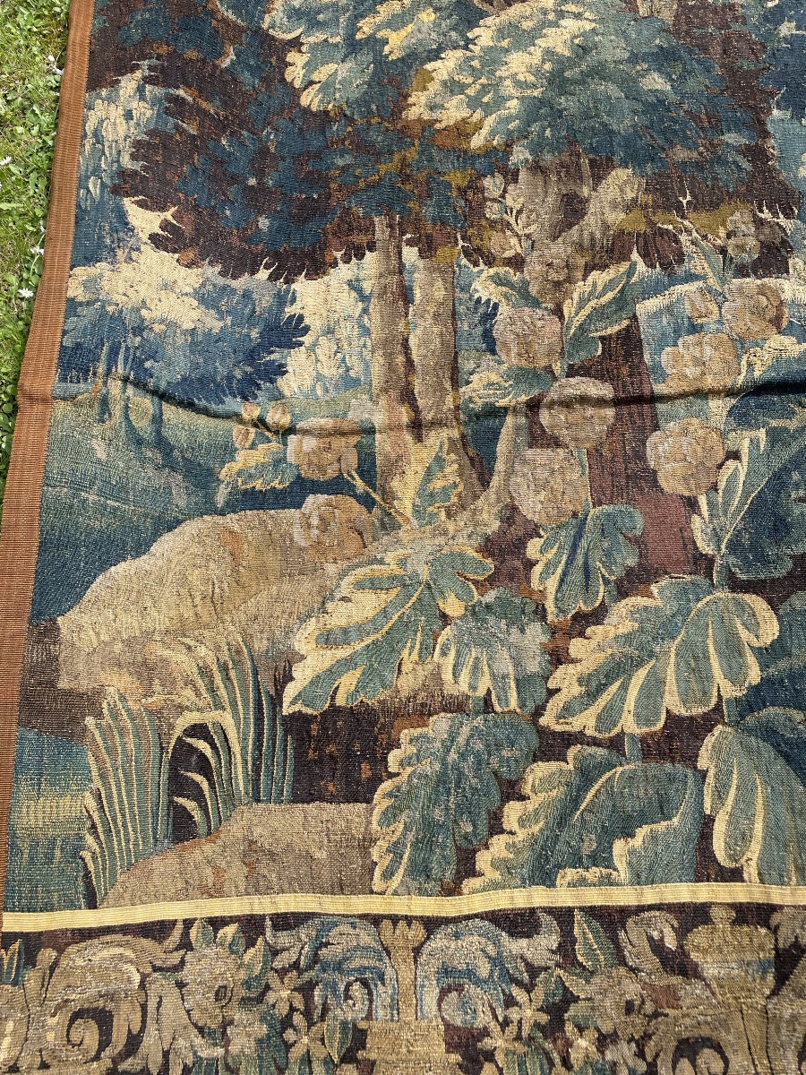 Verdure Aux Aristoloches , Tapisserie d' Aubusson, Fin XVIIe-début XVIIIe-photo-1