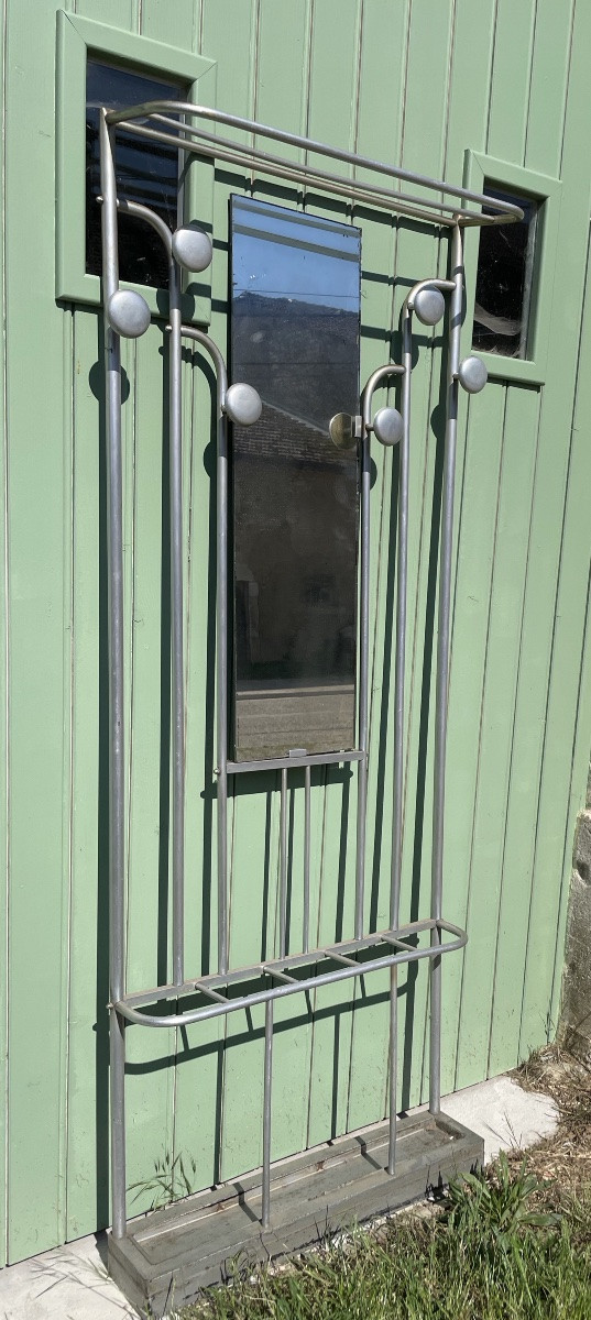 Vestiaire Porte Manteaux En Métal  1930/40 Art Déco-photo-4