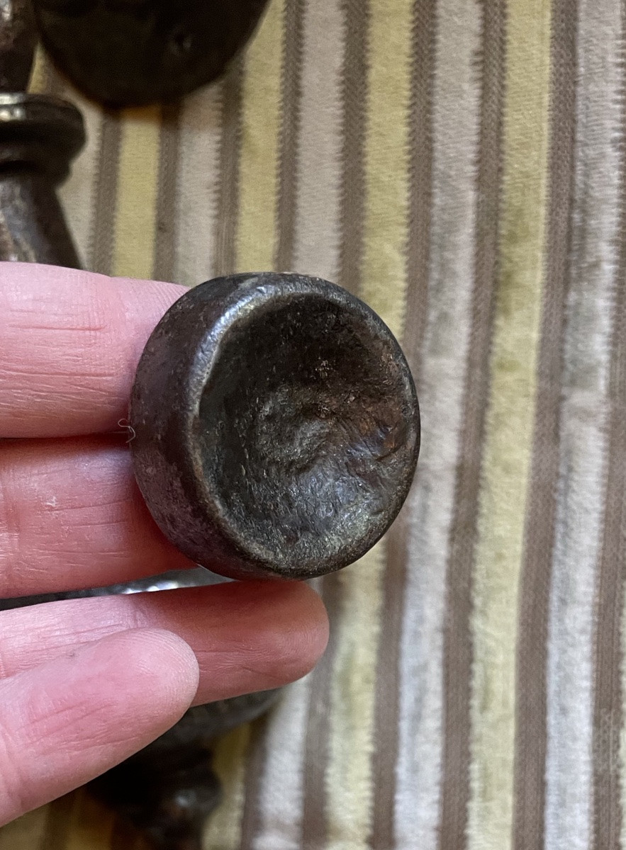 Heurtoir De Porte Fer Forgé Martelé Du XVIIIème -photo-4