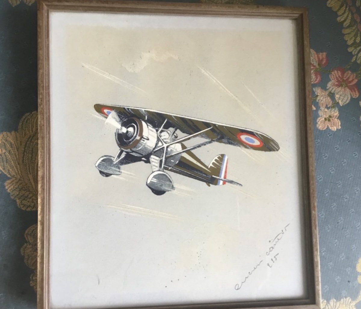 Andre Regnier Gouache Sur Le Thème De L’aviation-photo-6