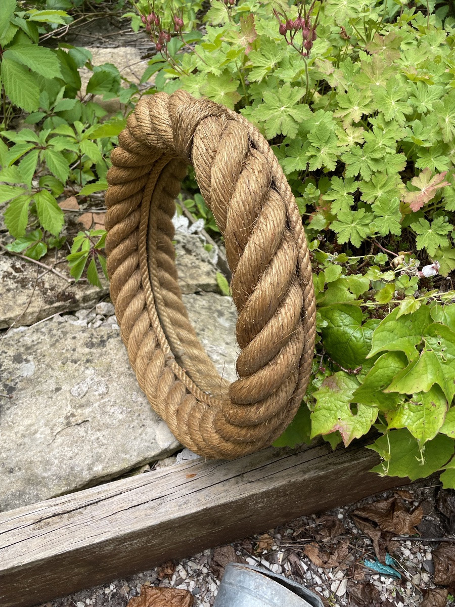 Mid-century Rope Mirror By Adrien Audoux & Frida Minet-photo-4