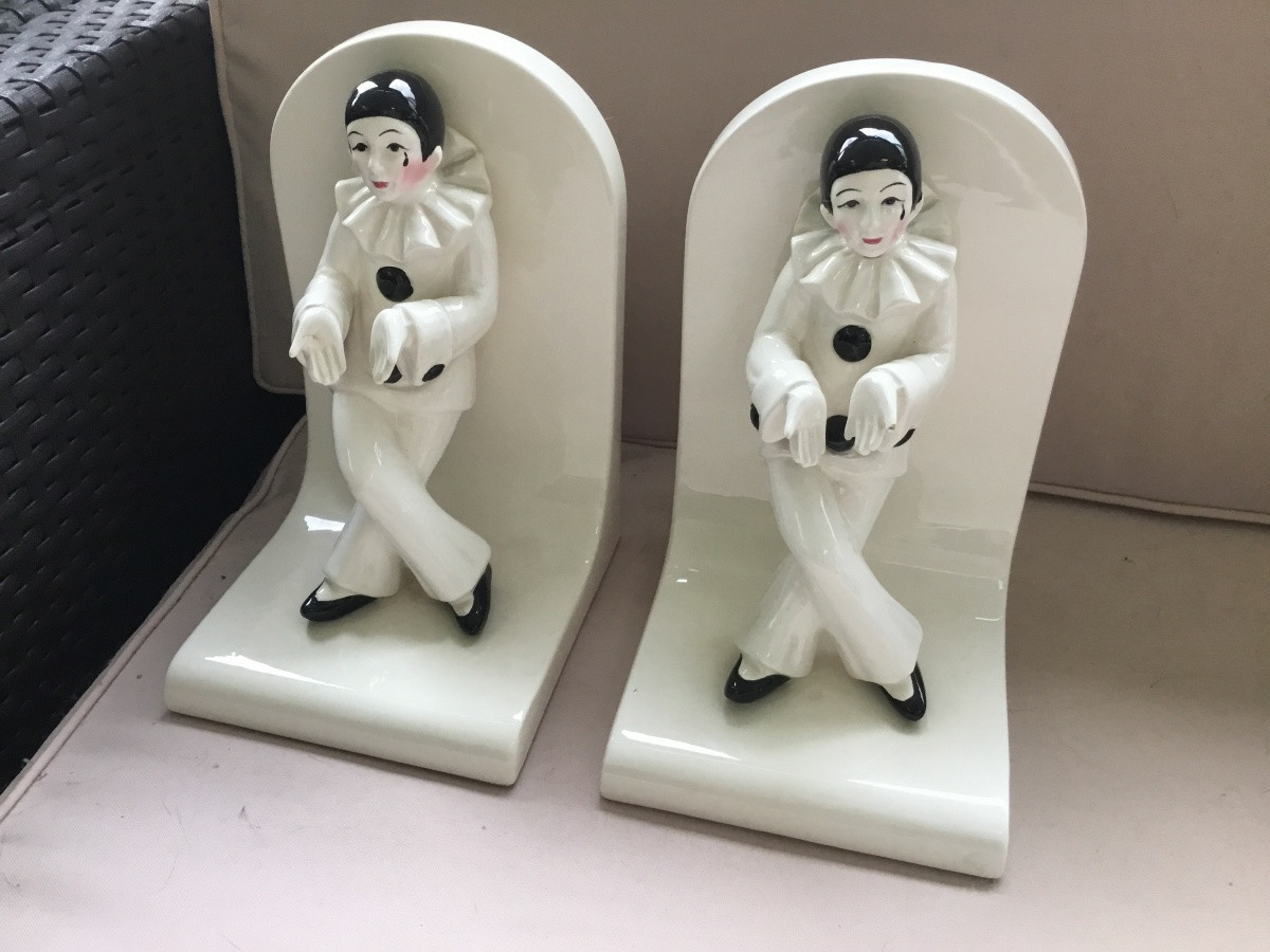 The Pair Of Pierrot Bookends -photo-2