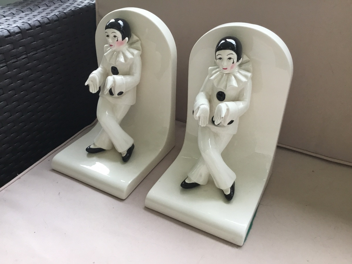 The Pair Of Pierrot Bookends -photo-3
