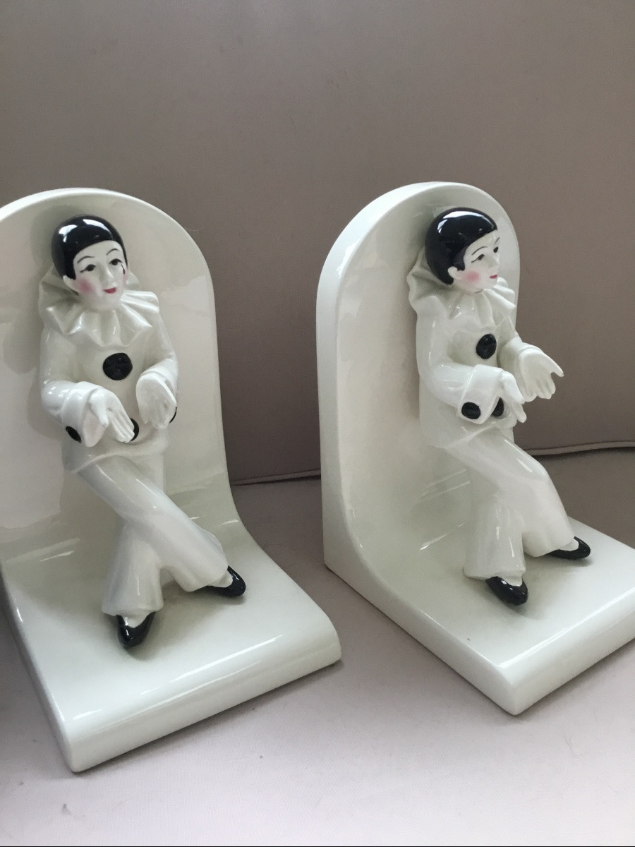 The Pair Of Pierrot Bookends -photo-4