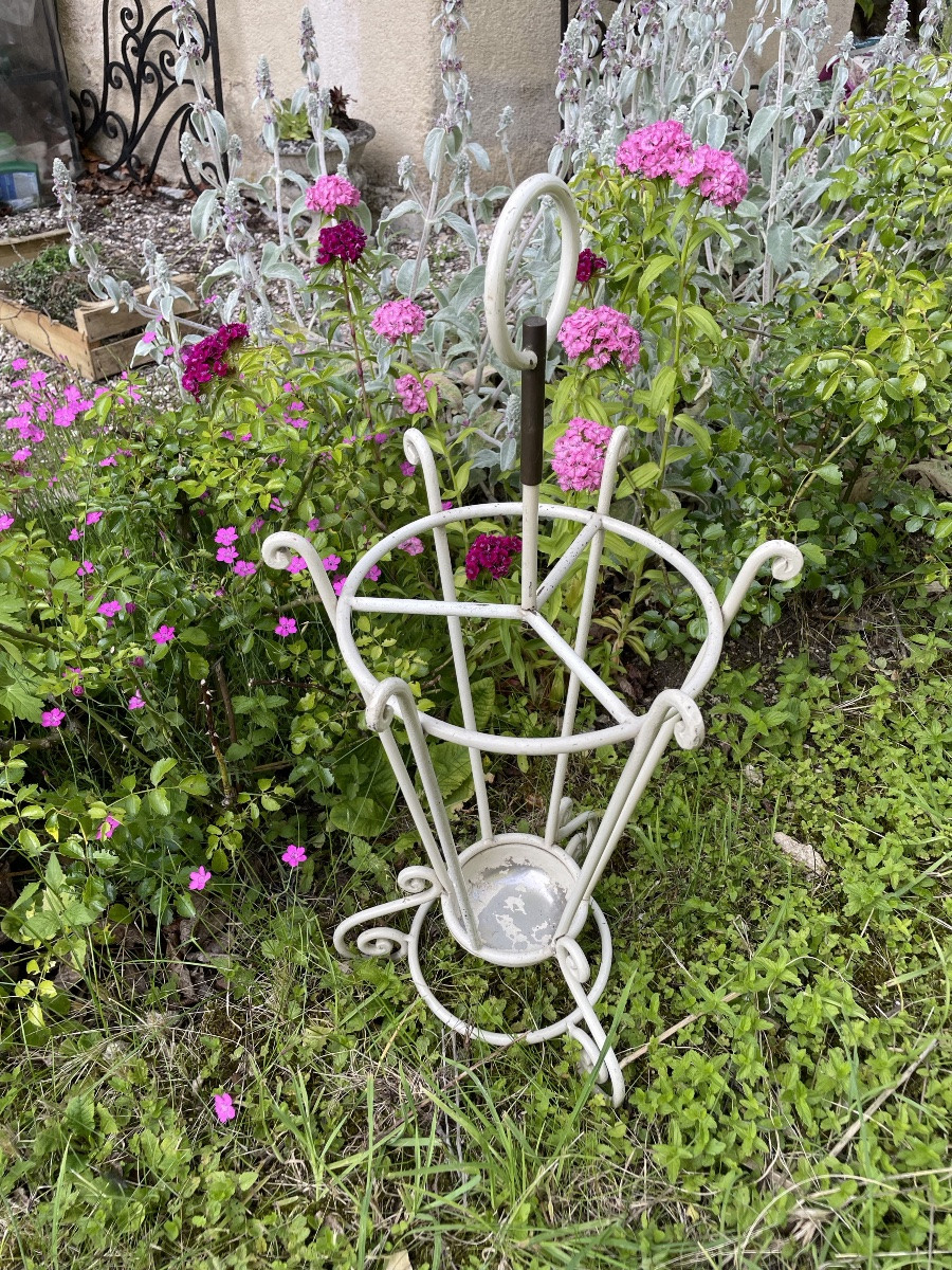Lacquered Metal Umbrella Stand, 1950s-photo-2