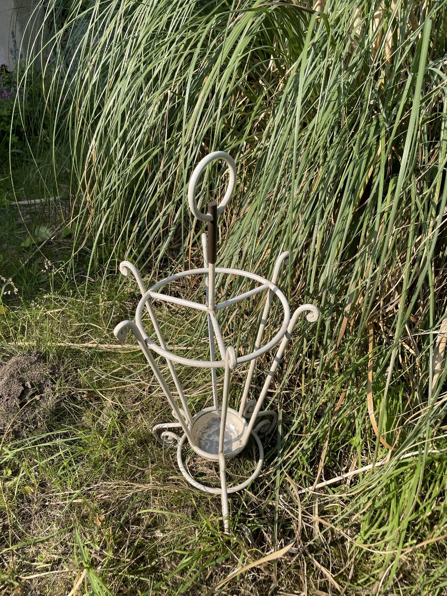 Lacquered Metal Umbrella Stand, 1950s-photo-2