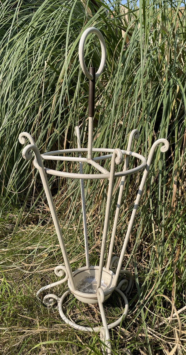 Lacquered Metal Umbrella Stand, 1950s