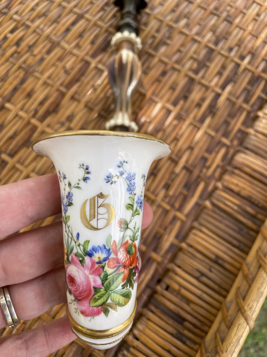 Pipe en corne, os et porcelaine -photo-4