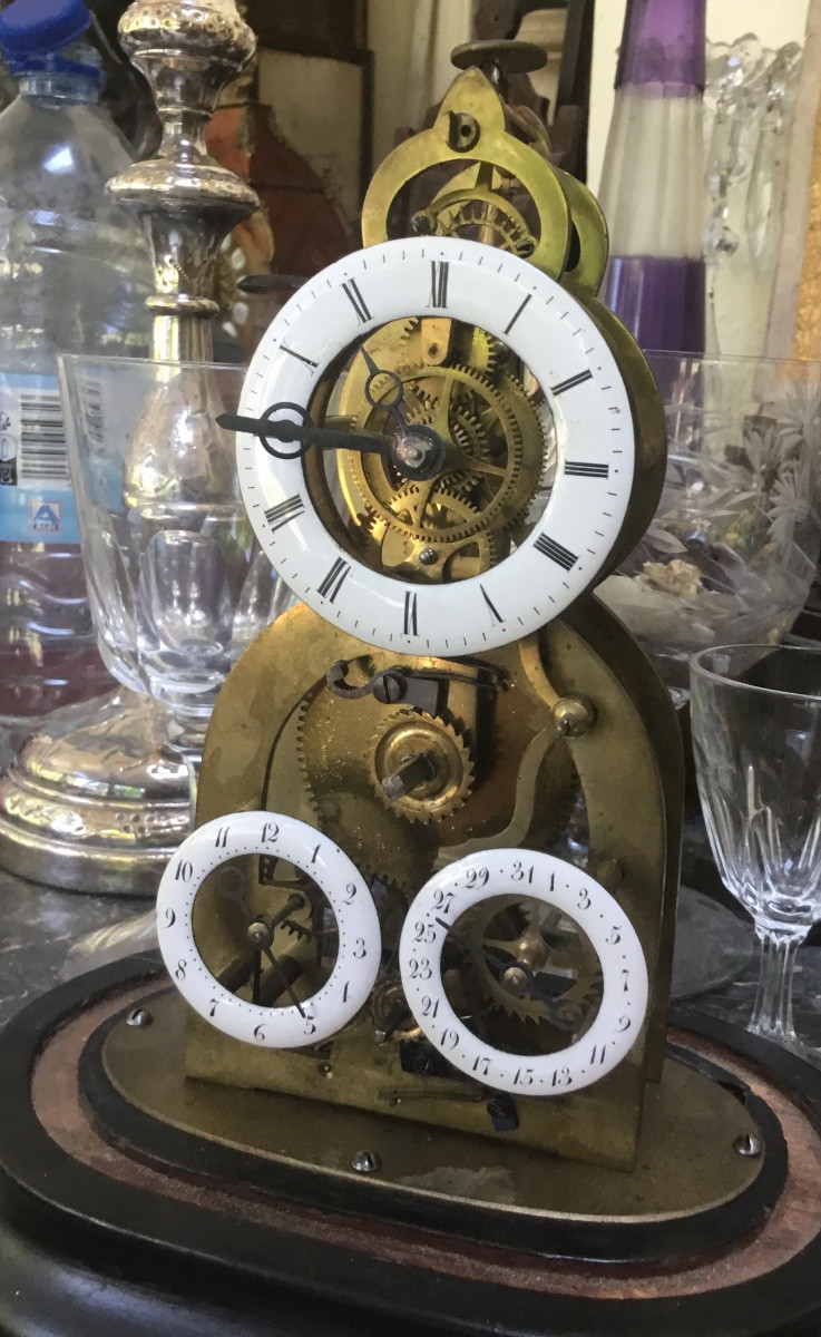 Skeleton Clock With Complications, 19th Century 