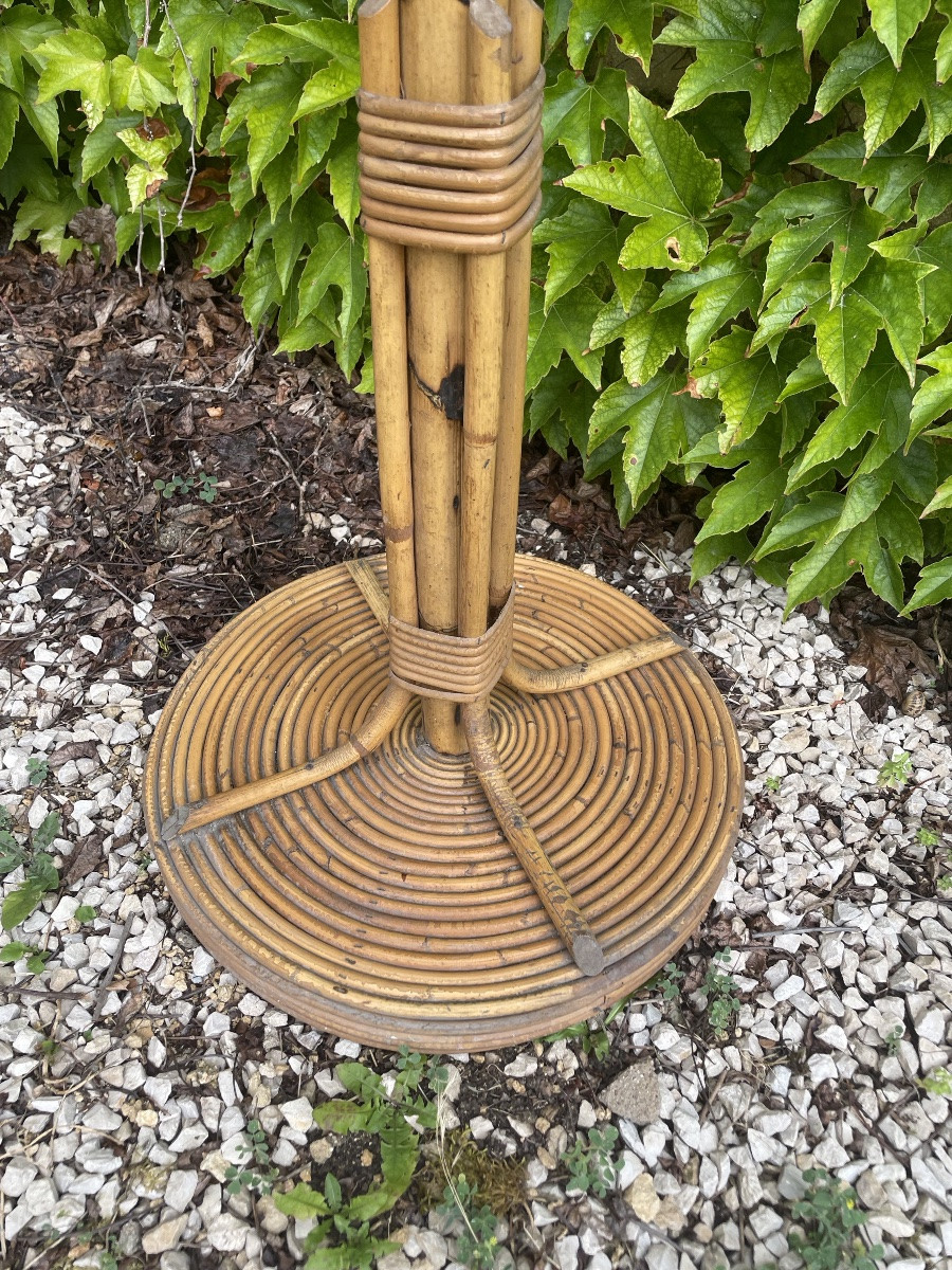 Porte manteau en bambou  et laiton doré-photo-7