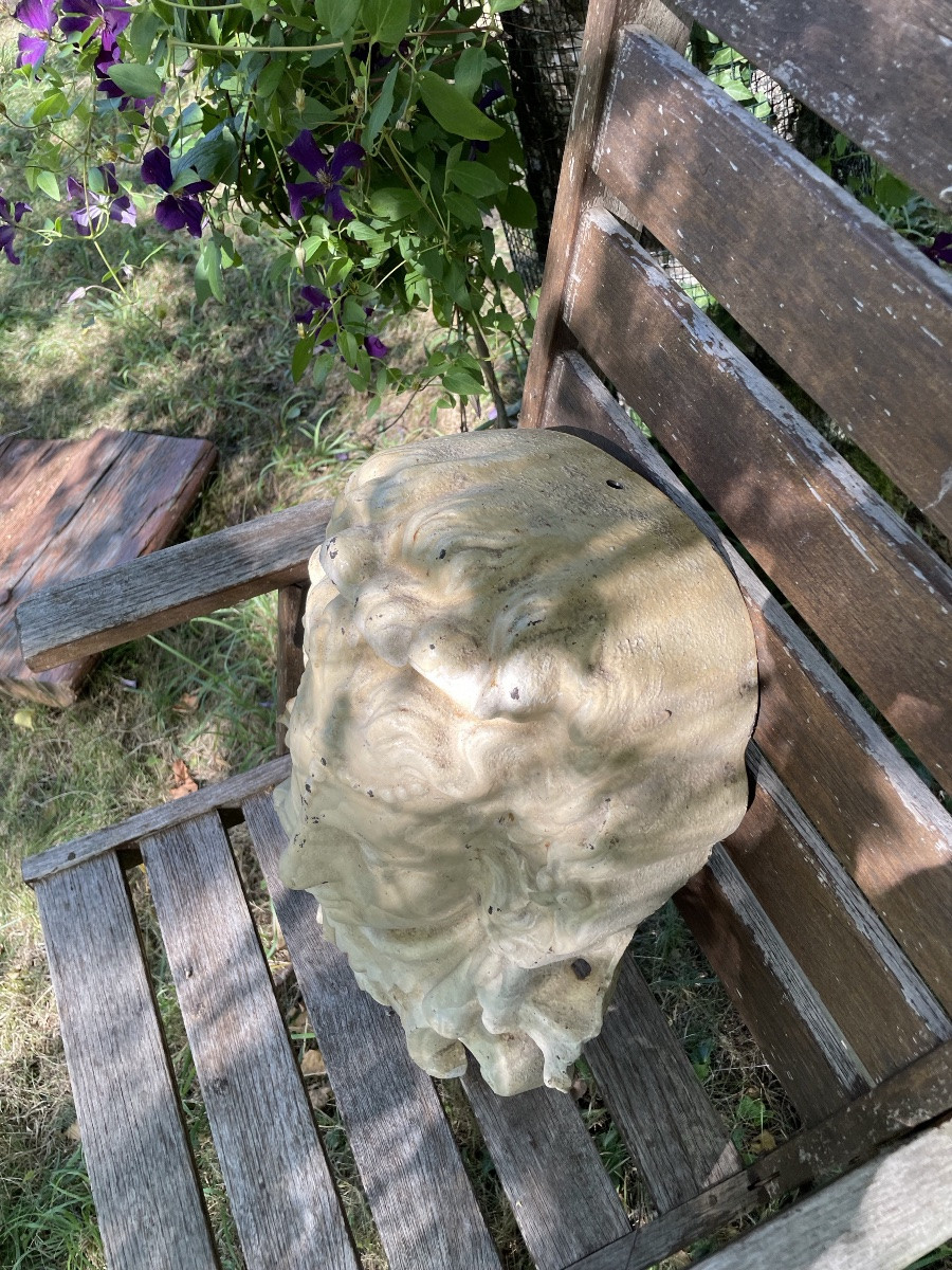 Cast Iron Decoration Large Female Face -photo-3