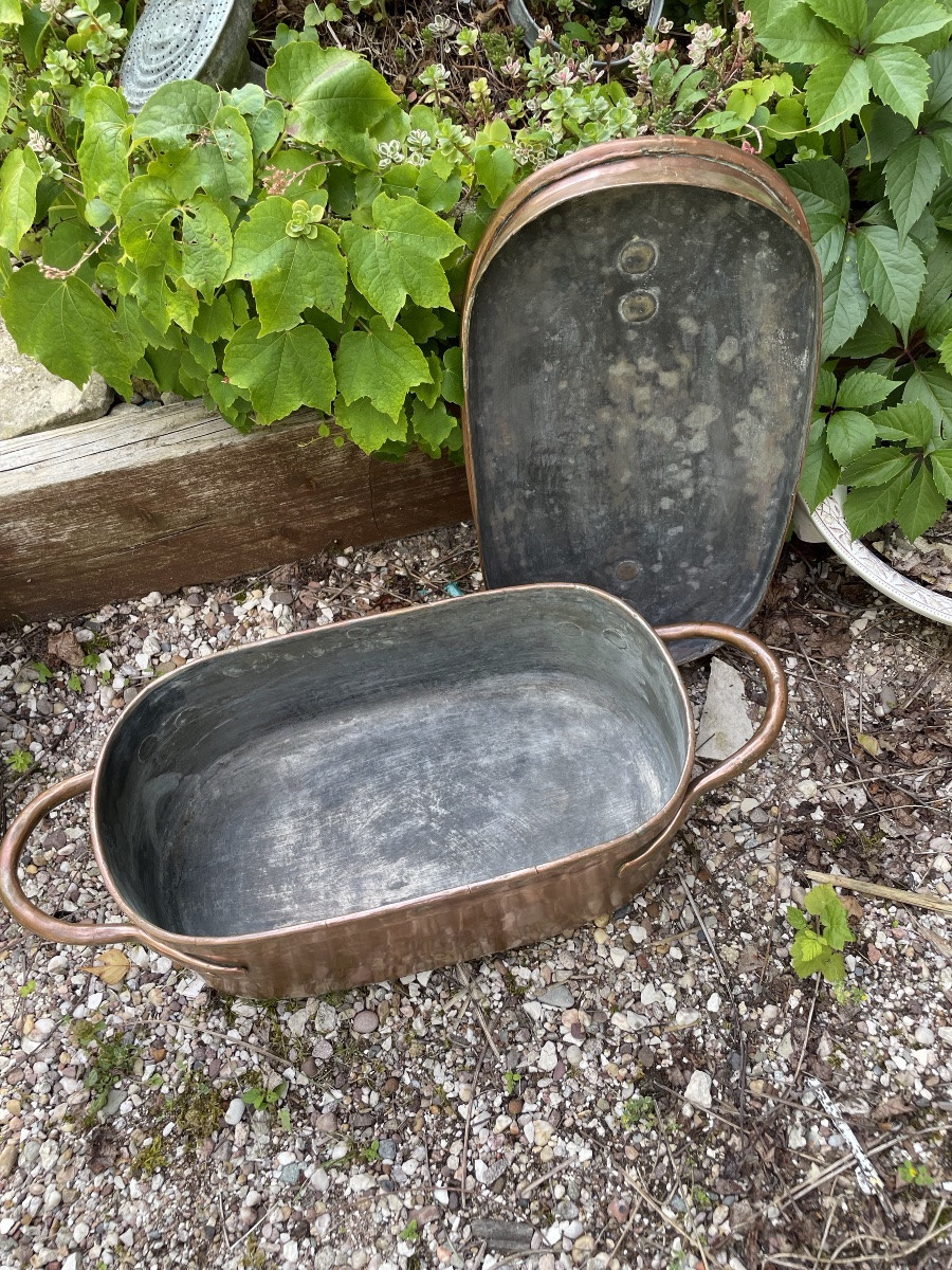 Daubière de très grande taille  XVIIIe.. Fleur De Lys. -photo-5