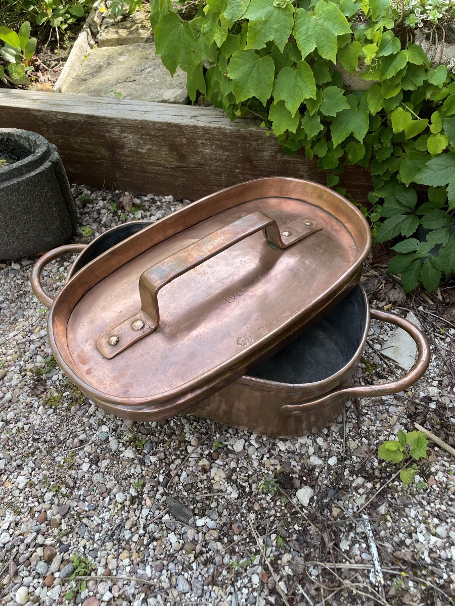 Daubière de très grande taille  XVIIIe.. Fleur De Lys. -photo-8