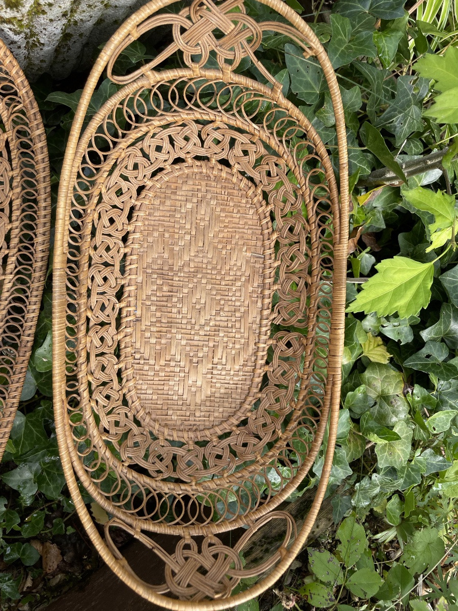 Folk Art, The 2 Woven Shuttle Baskets -photo-3
