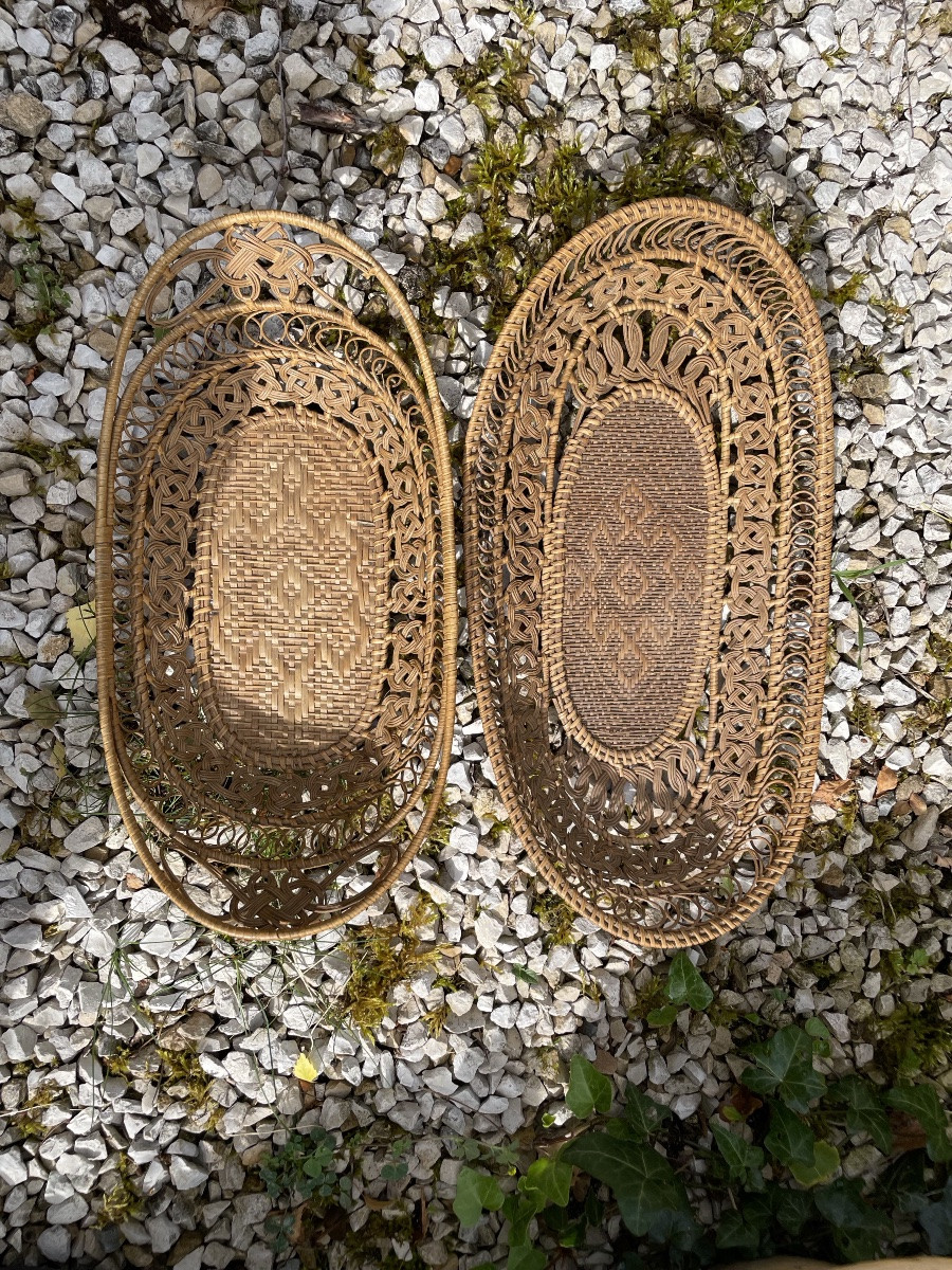 Folk Art, The 2 Woven Shuttle Baskets -photo-6