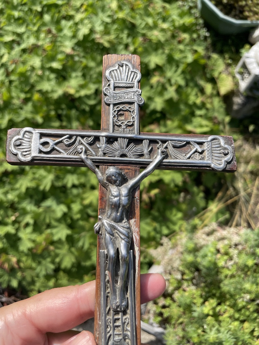 Christ en croix en argent XIXeme -photo-4