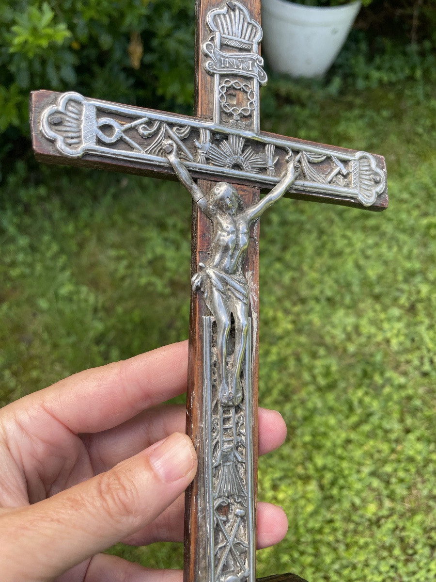 Christ en croix en argent XIXeme -photo-3