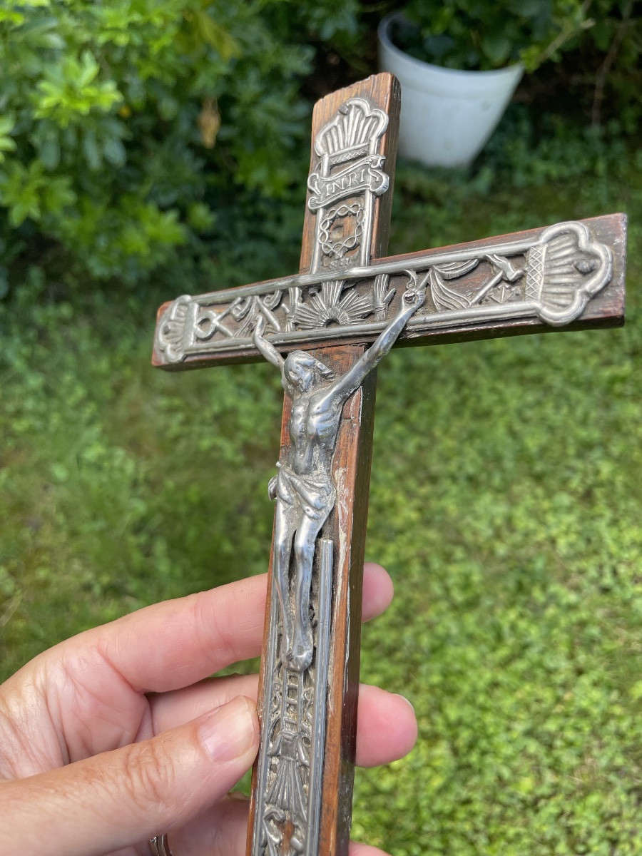 Christ en croix en argent XIXeme -photo-4