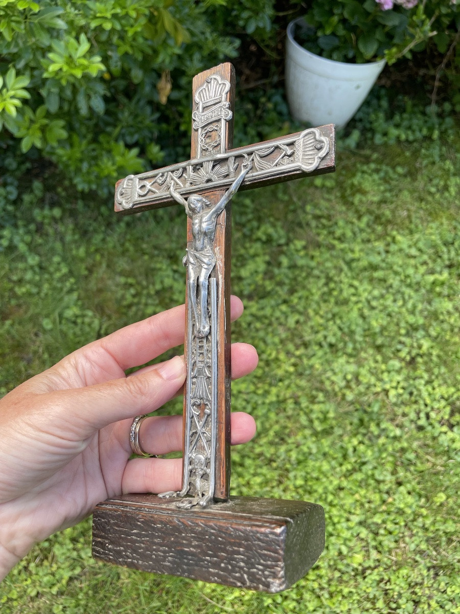 Christ en croix en argent XIXeme -photo-5
