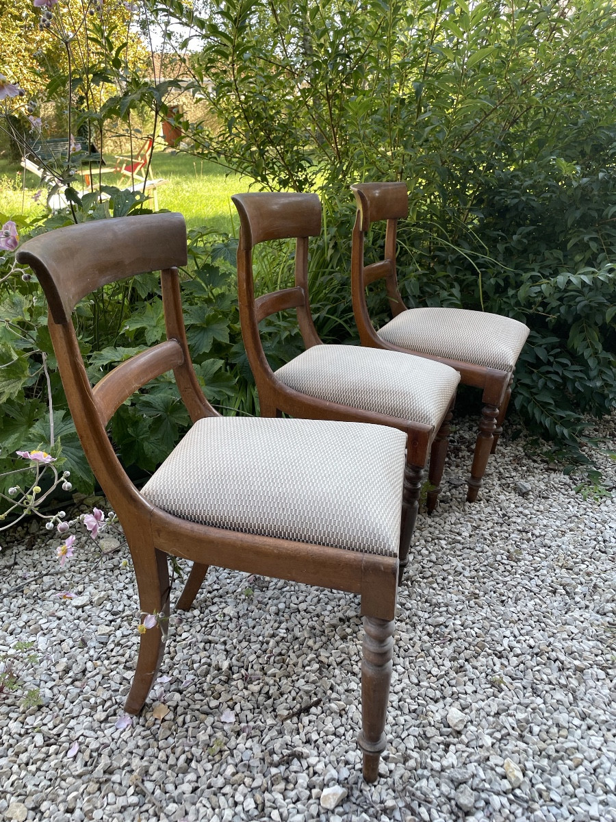 3 Mahogany Chairs 