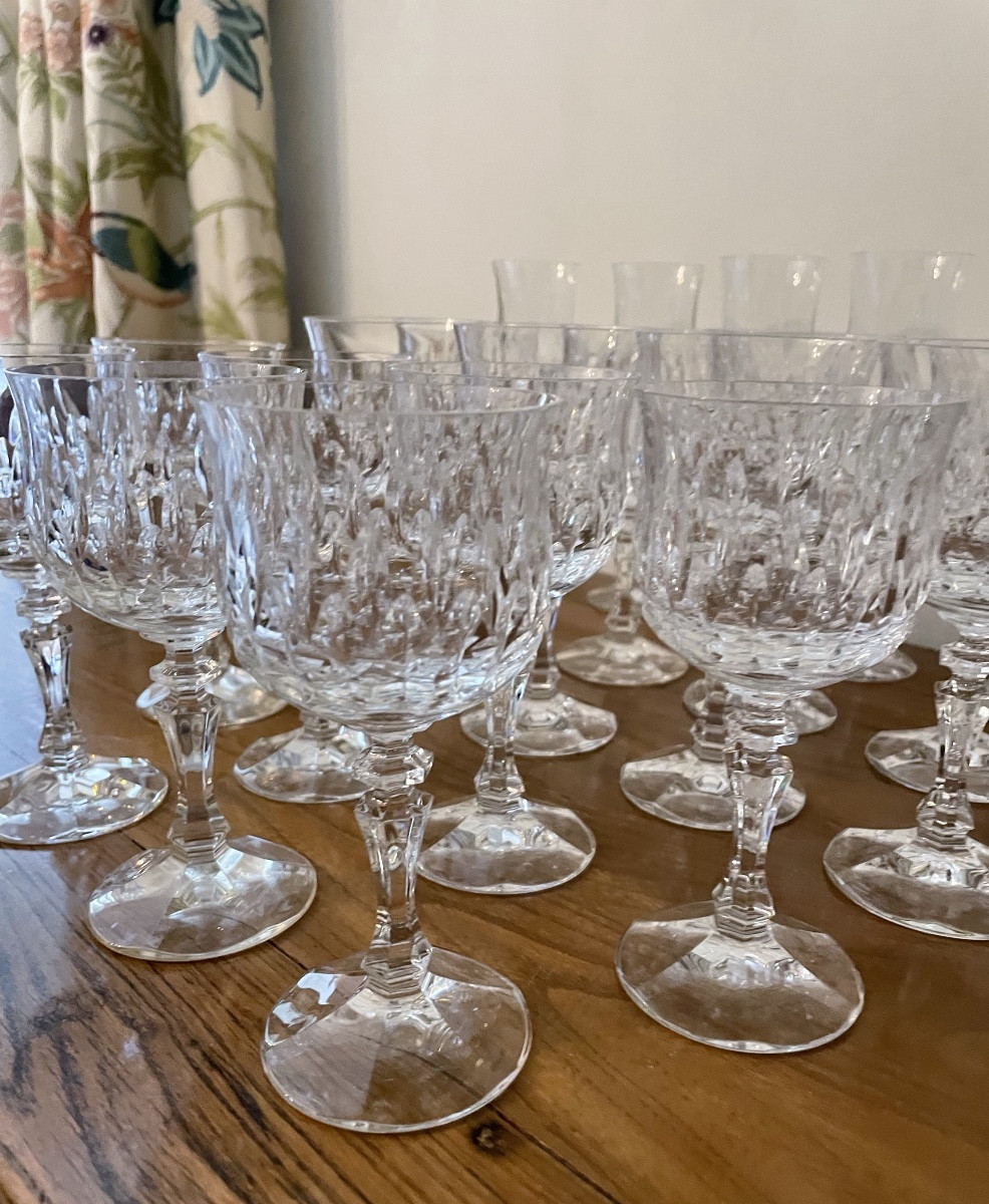 Service en cristal de 24 pièces 