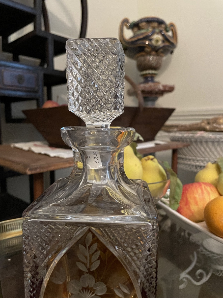Carafe à whisky en cristal taillé-photo-3