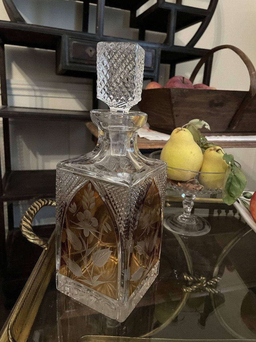 Carafe à whisky en cristal taillé-photo-6
