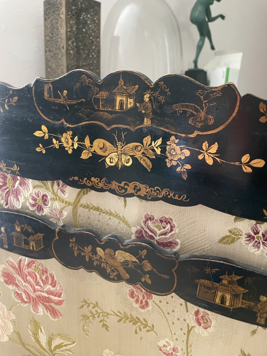 Ecran de cheminée à décor de chinoiseries -photo-3