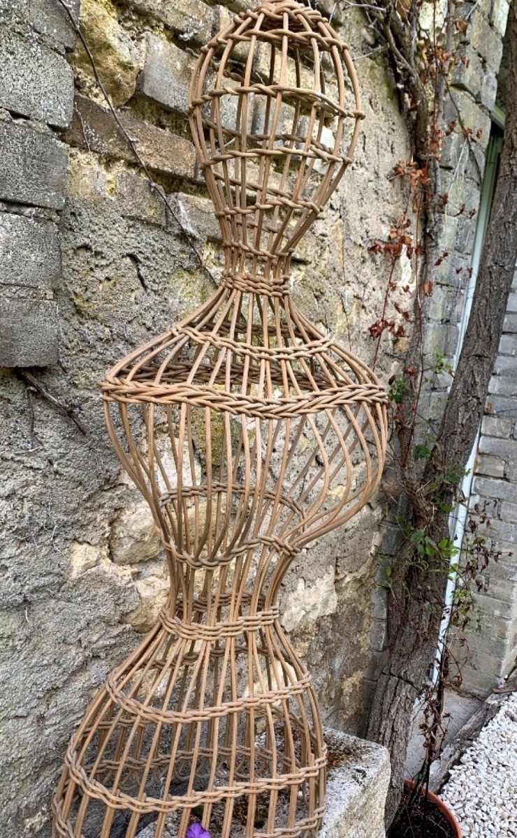 Grand Mannequin De Blanchisserie En Vannerie, Datant Des Années 1900-photo-3