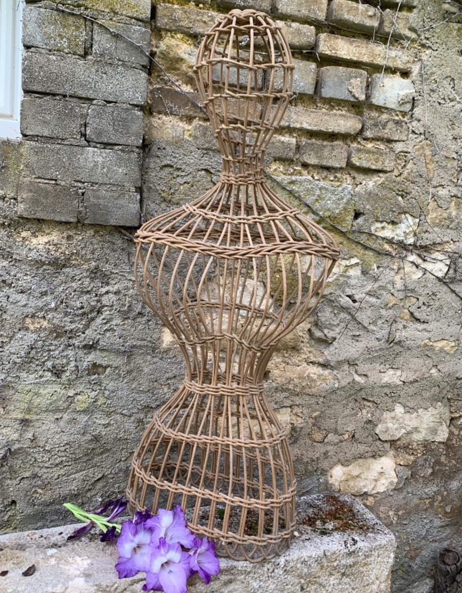 Grand Mannequin De Blanchisserie En Vannerie, Datant Des Années 1900-photo-3