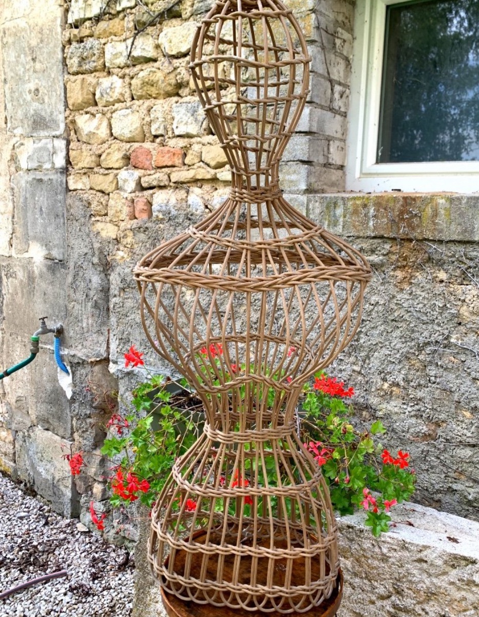Grand Mannequin De Blanchisserie En Vannerie, Datant Des Années 1900-photo-5