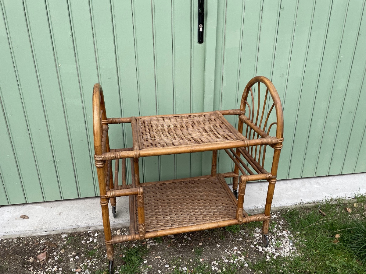 Bar, Table de service en bambou-photo-8