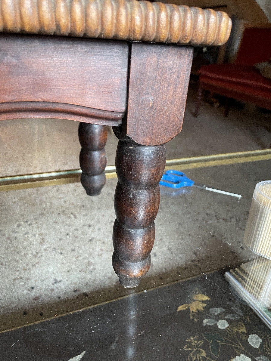 Tabouret en trompe l’œil à l’imitation du paillage -photo-7