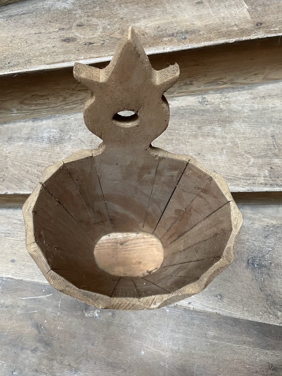 Art Populaire, porte parapluie en bois -photo-2