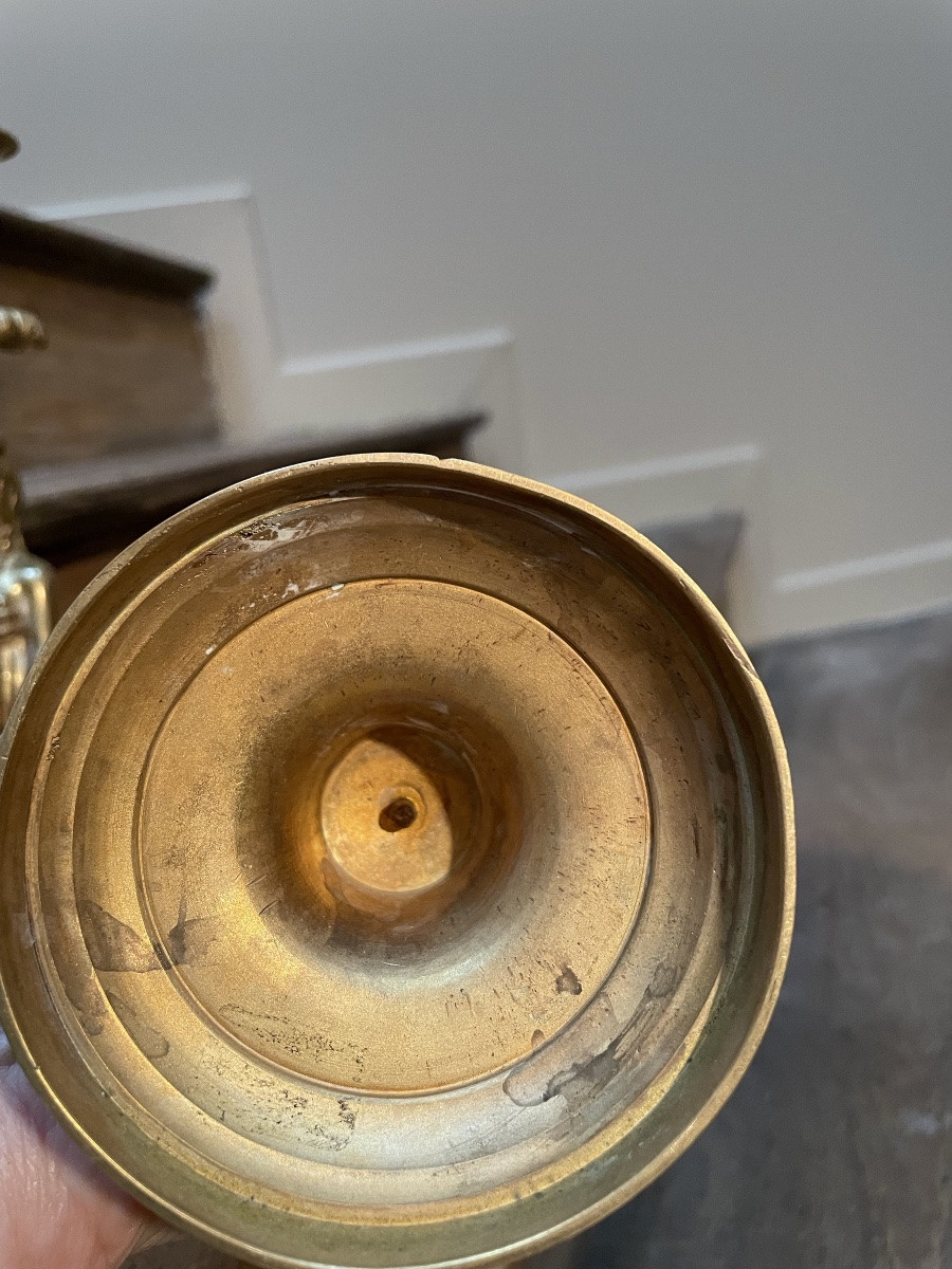 Egyptomania, The Pair Of Restoration Style Candlesticks -photo-6