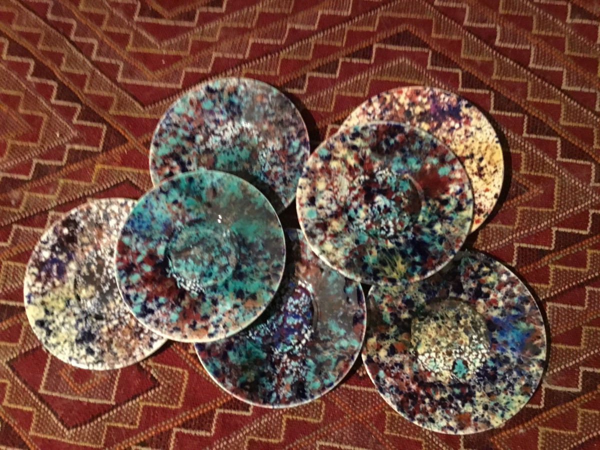 The Set Of 7 Enameled Bowls -photo-8