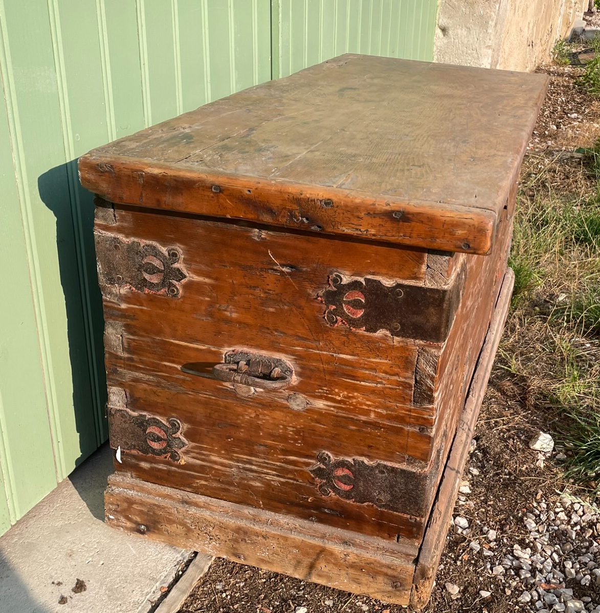 Coffre de rangement rustique -photo-1