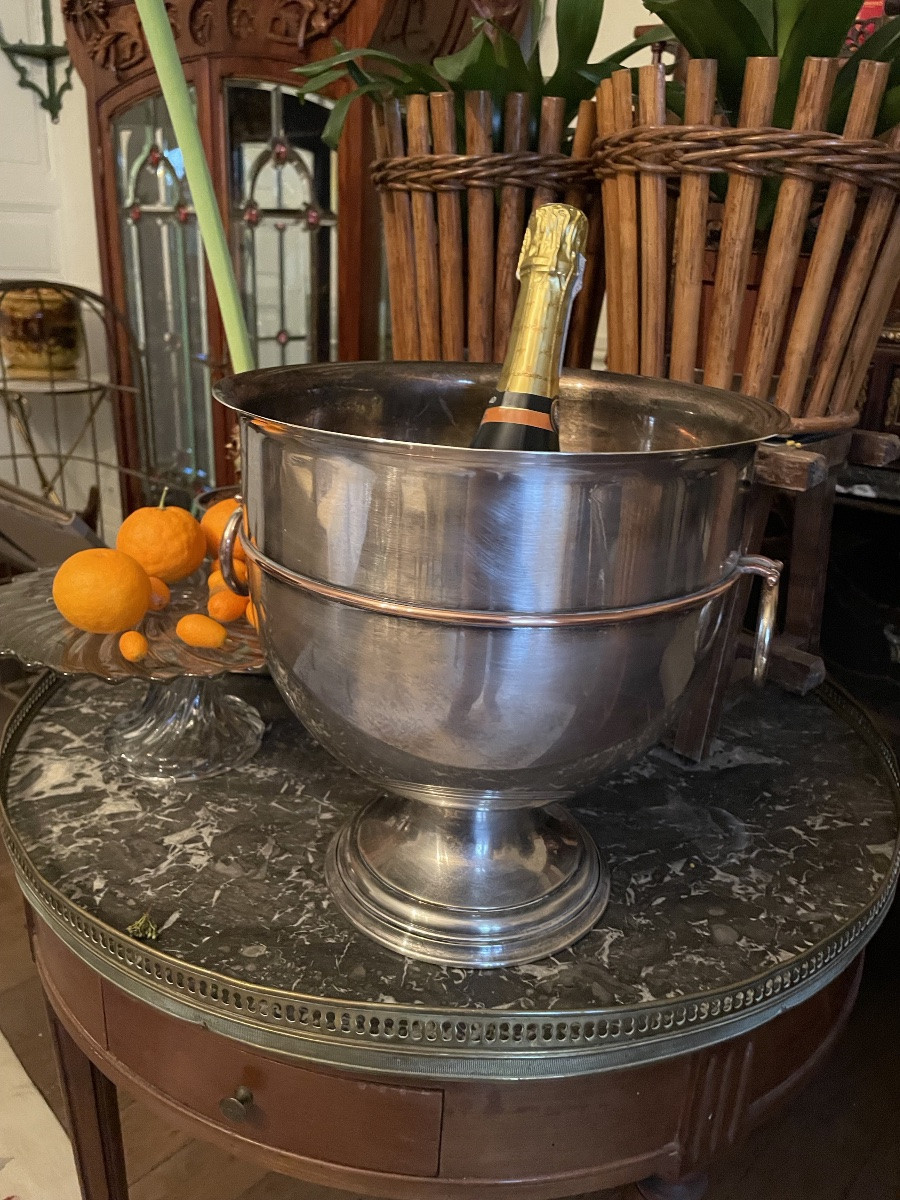 Rafraîchissoir en métal argenté -photo-3