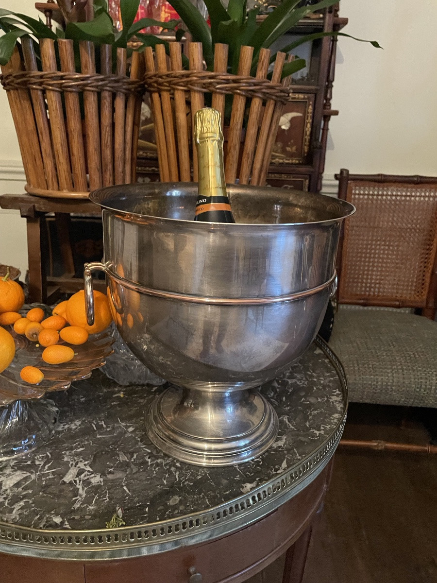 Rafraîchissoir en métal argenté -photo-4