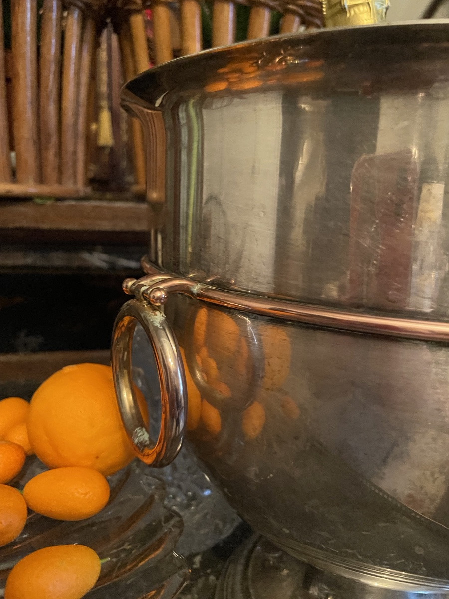 Rafraîchissoir en métal argenté -photo-4