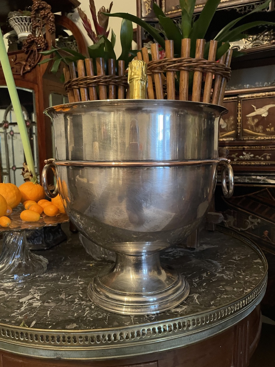 Rafraîchissoir en métal argenté -photo-7