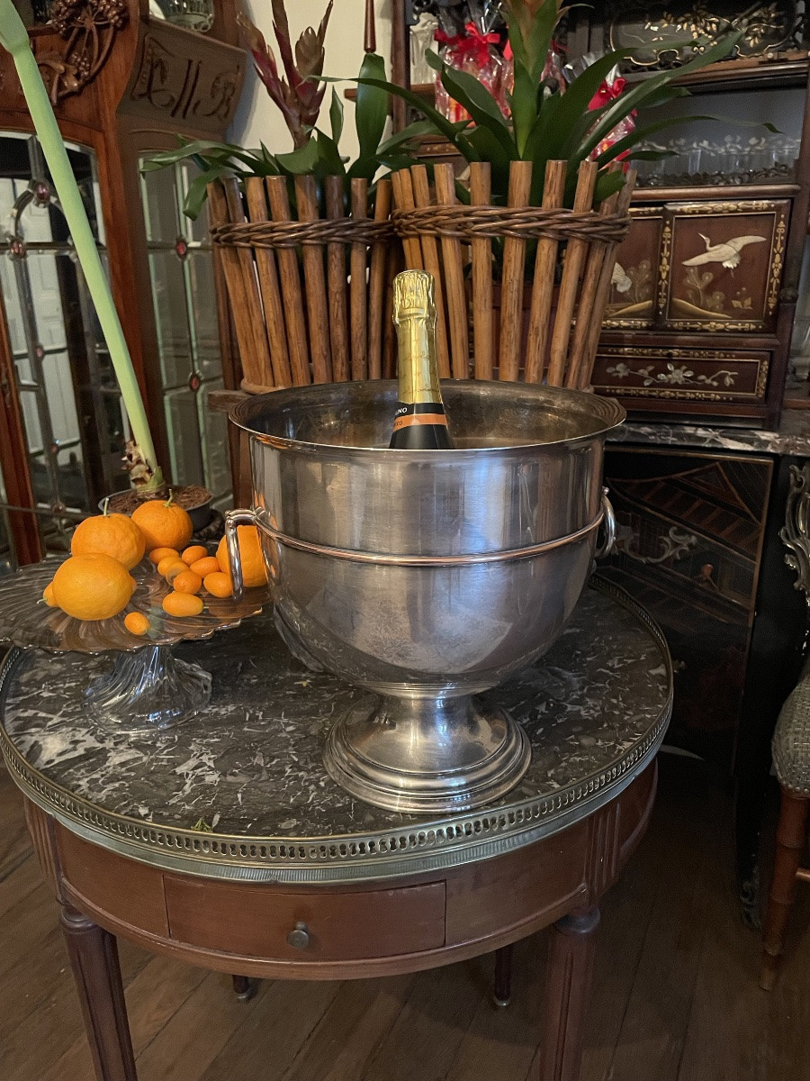 Rafraîchissoir en métal argenté -photo-8